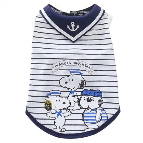 Kaiyatxly 犬服 ペット服 犬の服 Tシャツ 春夏 袖なし タンクトップ ペットウェア ドッグウェア 可愛い スヌーピー 冷感ベスト パジャマ 犬猫洋服 柔らかい 綿製 人気 仮装 ファッション 小型 中型犬服 猫服 通気 涼やか お散歩 お出かけ (L，スタイル2)