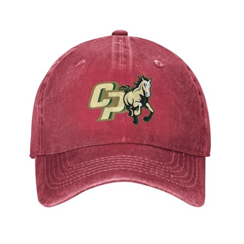 Cal Poly Mustangs, University Logo Unisex Adjustable for Hat Baseball Cap Casquette Red