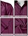 ZEROYAA Men's Short Sleeve Dress Shirt Casual Wrinkle Free Stretch Modern Slim Fit Button Down Shirts for Wedding and Business Maroon Large