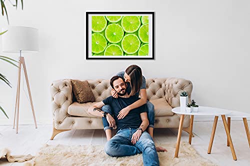 Cadre MDF 70x50 cm citrons Verts Tulup | Tableau photo moderne - 3