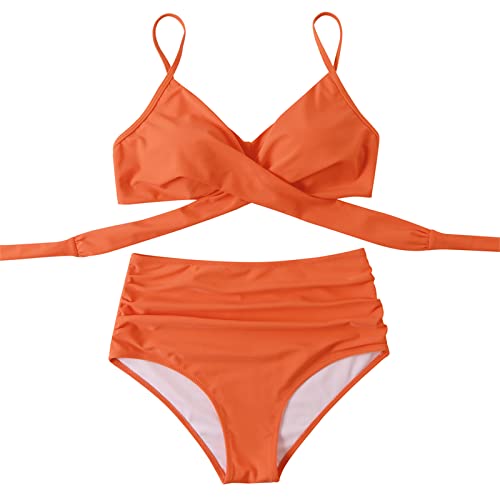 SUUKSESS Women Wrap Bikini Set Push Up High Waisted 2 Piece Swimsuits3