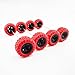 10PCS Toy Car Wheel 33mm RC Car Rubber Tire Wheel with 5PCS Shaft Round Rod Axles for RC Car Truck Robot DIY Model Toy Wheel Parts (2x33mm Red)