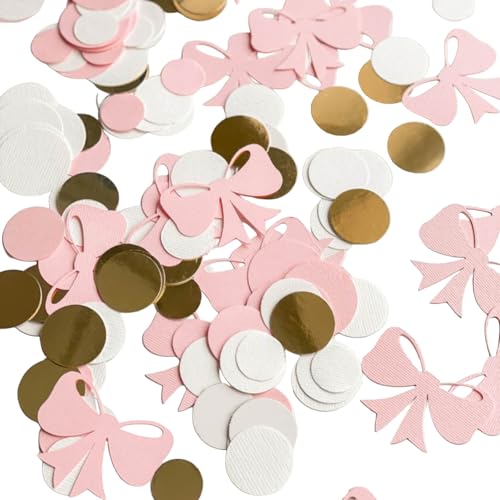 Coriandoli per compleanno, 200 pezzi, decorazione da tavolo rosa, decorazione per compleanno, coriandoli, fiocco, decorazione Happy Birthday Gold Cerchio, coriandoli per laurea, feste, compleanni