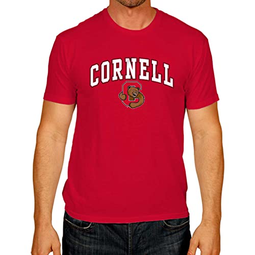 Campus Colors Adult Arch & Logo Soft Style Gameday T-Shirt (Cornell Big Red - Red, Large)