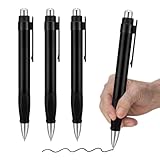 lyforx Big Pens Fat Pens Weighted Pens - Enhanced Writing Stability for Arthritis and Elderly Easy Thick Grip 3pcs Black