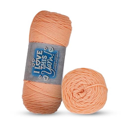 I Love This Yarn 4 - Medium Acrylic Yarn for Crocheting & Knitting 355 Yards for Blankets, Hats & More, Light Peach -  Hobby Lobby, 458760
