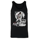 500 LEVEL Munetaka Murakami Chicago Skyline Men's Tank Top (Black, Medium)
