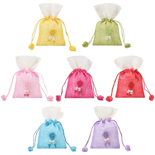 Bolsas de regalo con cordón CONCHLERY de 7 colores para bodas y joyería tradicional
