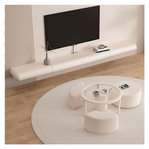 Lowboard Schwebendes TV-Gerät for Zuhause/Büro, 78''/94'' wandmontierter TV-Schrank, moderne schwebende Regale mit Schubladen + Aufbewahrungsschrank, große Aufbewahrungs-TV-Bank unter der TV-Entertain