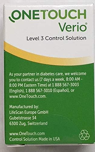 OneTouch Verio Level 3 (Mid) Control Solution - 1 vial, Pack of 2