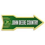 John Deere Country Arrow Metal Sign - Vintage John Deere Wall Decor for Garage or Man Cave