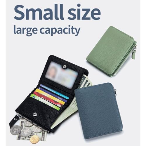 Money Wallet Portable Earphone Card Holder Bag Casual Zipper RFID Short Wallets Men Women(Black)3