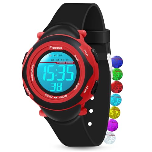 Image of Kids Digital Watch for Girls Boys,Children's Waterproof Colorful Light UP Outdoor Sport Watch with Stopwatch Alarm-Kids Gifts for Girls Boys