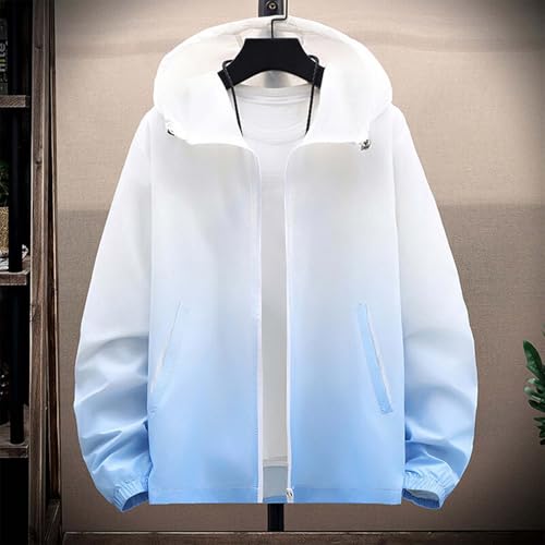 Sun Hoodie for Men Gradient Design UPF 50 Fishing Long Sleeve Work Shirt Hooded Windbreaker Water Rash Guard Shirts2