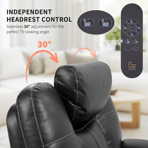 Image of EONIX Triple Motor Power Lift Recliner Chair, Adjustable Headrest, Grey