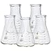 50ml Narrow Mouth Erlenmeyer Flask, Borosilicate Glass, Heavy Duty Rim, Thick Wall, Karter Scientific 213G46 (Pack of 5)