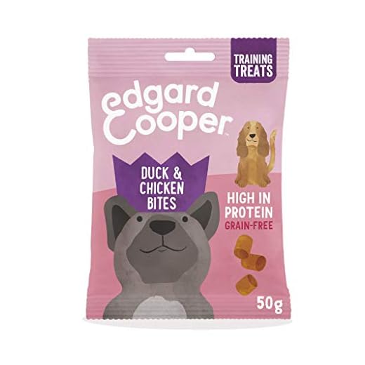Edgard & Cooper Chuches para Perros y Cachorros Premios Golosinas Natural Sin Cereales 50g Pato y Pollo Fresco Sabrosas con proteínas de Calidad para premiarlo