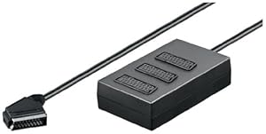 Wentronic 50371-GB 3-Fach Scartverteiler Kabel