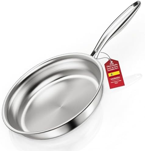 Triply Natural Tri-Layer Frying Pan, Without Coating, Induction a...