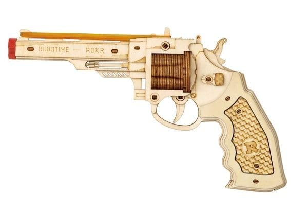 Amazon | ROKR 木らく 木製立体パズル M60 リボルバー | 立体パズル