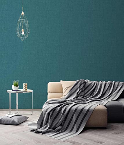 Papier peint intissé bleu mat pour masquer les défauts du mur