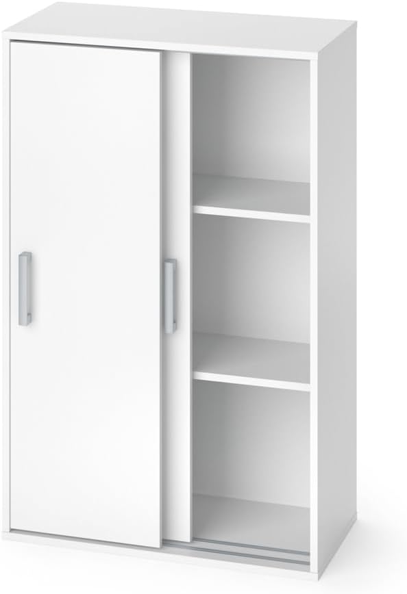 Vicco Kleiderschrank Falk Wäscheschrank Schiebetürenschrank Kinder Kommode (Weiß)