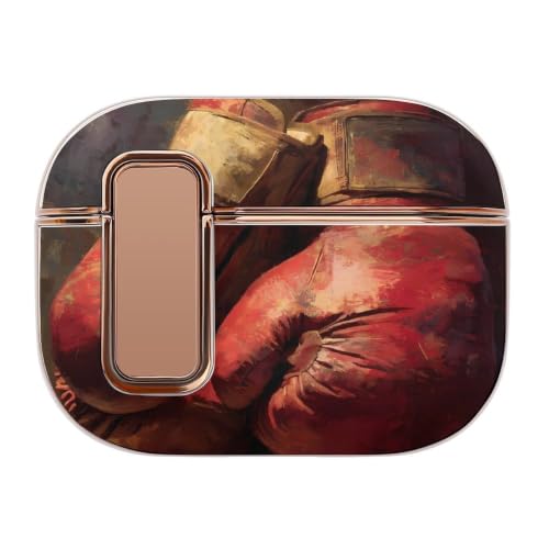 Vintage Boxing Gloves Headphones Case with Lock