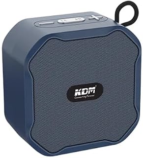 KDM 99 BassCube Portable Speaker, 5W Bluetooth 5.4, 6H Playtime, TWS Stereo, FM Radio, Hanging Strap, TF/USB/AUX, Type-C Charging,Blue