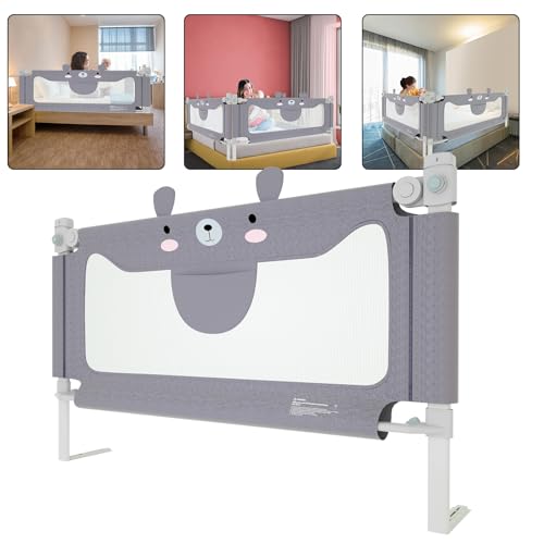 Froadp 150cm Barriera per Letto Bambini, Pieghevole Sponda Lettino Regolabile
