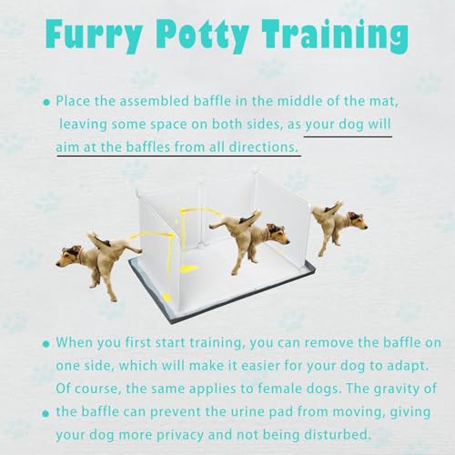 Dog Litter Box with High Walls,Indoor Dog Potty for Small to Medium Dogs Like Corgie French Bulldog,etc.No Spill Silicone Pee Pad Holder Tray for Dogs Work with Most Training Pads and Easy to Clean. - Image 3