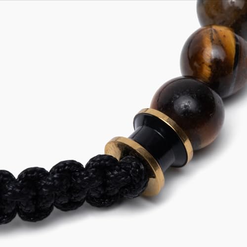 Pulsera de hombre con cuentas Tiger's Eye bandera americana miniatura 7