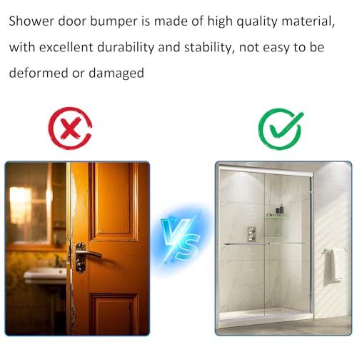 Parachoques para puerta de ducha anticolisión con reducción de ruido kit EAORBD 8