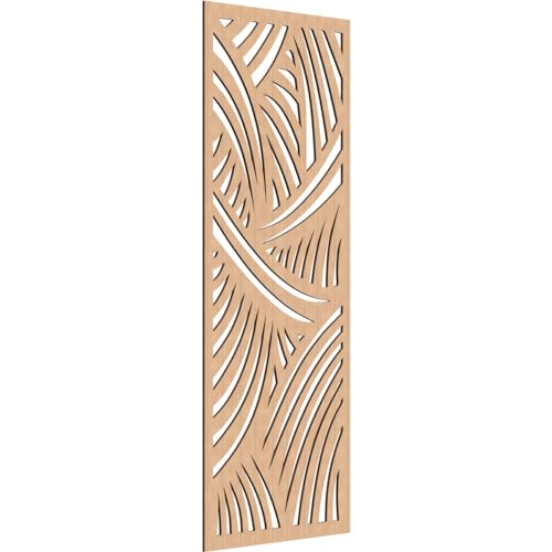 Image of 33 3 /8 inchW x 84 3 /8 inchH x 3 /8 inchT Chester Decorative Fretwork Wood Wall Panels, Hickory