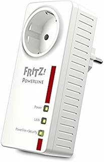 AVM Fritz!Powerline 1220E Single International (Adaptador/Extensor de Red por línea eléctrica, 1200 Mbps, 2 Puerto LAN Gigabit)