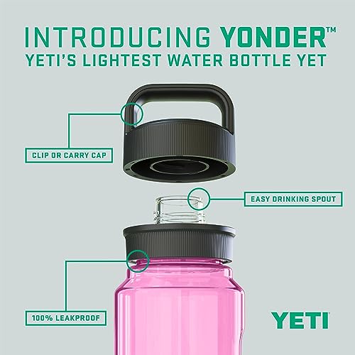 Image of YETI Yonder Water Bottle with Yonder Chug Cap, Lightweight, Leakproof and BPA-Free