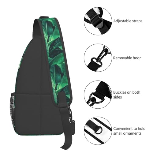 Tropical Banana Leaf Stylish Men'S Messenger Bag - Durable Polyester, Huge Capacity & Adjustable Strap 5