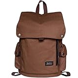 handtasche rucksack leder braun ✔ DAUERHAFTES MATERIAL: Hergestellt aus Canvas-Stoff, Baumwolle und PU-Leder. Hochwertig, faltenfrei, abriebfest.