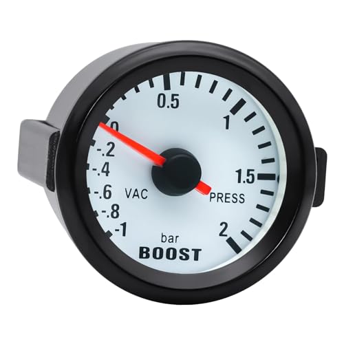 Reloj de presión de turbo 1-2 bar medidor de 52mm con puntero coche gasolina 12V azul 5