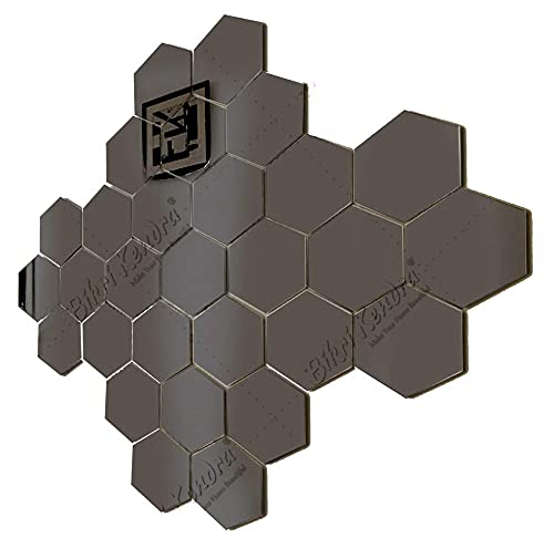 Bikri Kendra - Hexagon Black 35 with 20 Butterfly Silver Mirror Stickers for Wall, Mirror Wall Decor Sticker, Wall Mirror Stickers, Acrylic Stickers, Wall Stickers for Hall Room, Bedroom, Kitchen. (B08R9SDYYC) Amazon Price History, Amazon Price Tracker