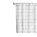 Produktbild Rubyia Duschvorhang Wasserdicht, Quadrat 3D Motiv Duschvorhang Überlänge mit Duschvorhangringen, Polyester, 200x200 cm