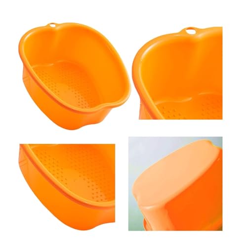 Bañera plástica para spa de pies gran capacidad naranja miniatura 3