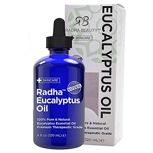Radha Beauty Eucalyptus Essential Oil 4 Oz - 100% Pure & Therapeutic Grade, Steam Distilled For Aromatherapy, Relaxation, Shower, Sauna, Bath, Steam Room And Other Diy Projects. #TOP6