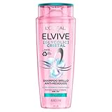 L'Oréal Paris Shampoo Elvive Glycolic Cristal con Glicina Anti Residuos + Ácido Glicólico, 680ml