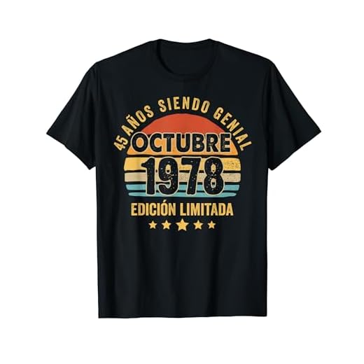 45 Años Cumpleaños Regalo Hombre 1978 Octubre 45 Años Camiseta