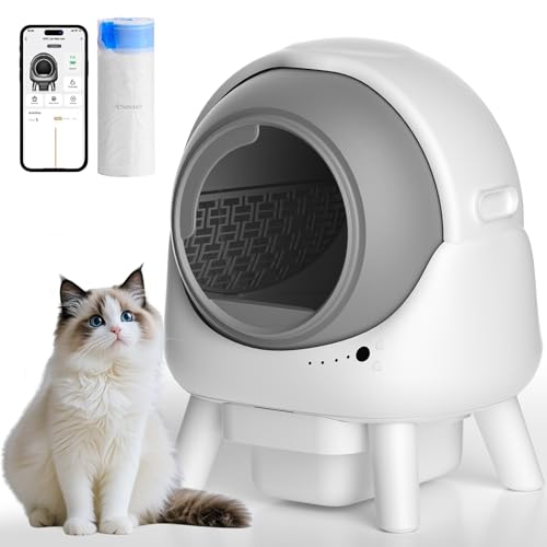 猫 自動トイレ 大型 多頭飼い対応 自動清掃 脱臭設計 臭い漏れ防止 スマホ遠隔操作 iOS/Android対応 センサー搭載 簡単組立 留守番対策 大容量 日本語説明書付き