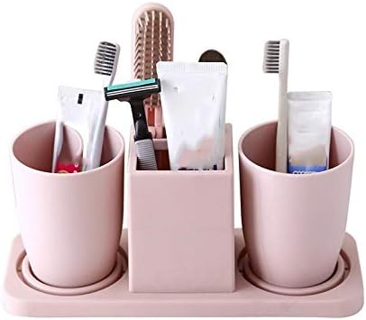 Washing Cup Toothbrush Holder Set Creative Family Couple Home Toothbrush Holder Mouthwash Cup Holder with Two Cups