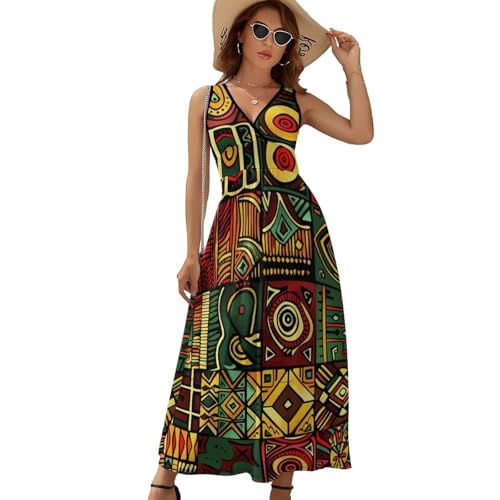 Robe Maxi d'Été Bohème pour Femme | Style Africain Rétro