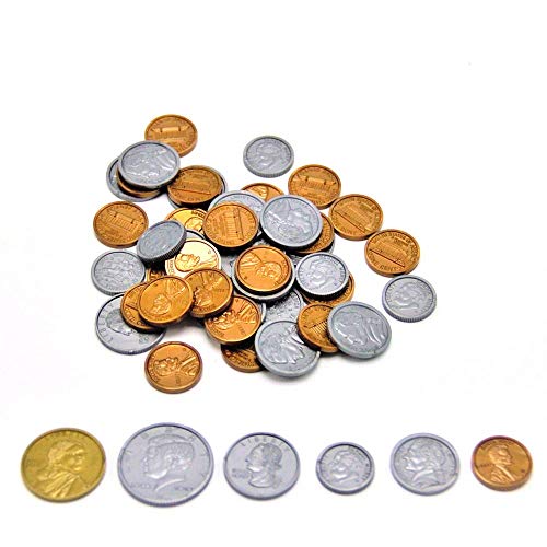 Hand2Mind Fake Money Coin Kit, Detailed Fake Coins, Prop Money, Toy Money, Play Money For Kids, Realistic Money, Pretend Money For Kids Learning, Play Money Set, Plastic Coins (Set Of 500 Coins) #TOP1