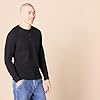 Amazon Essentials Men's Slim-Fit Long-Sleeve Waffle Henley Shirt, Black, S #2