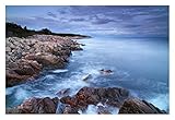  Obras de Arte Italia Costera granito rocas, Parque Nacional de las Tierras Altas del Cabo Breton, Golfo de San Lorenzo, Nueva Escocia, Canadá-Arte de papel 32x22 pulgadas